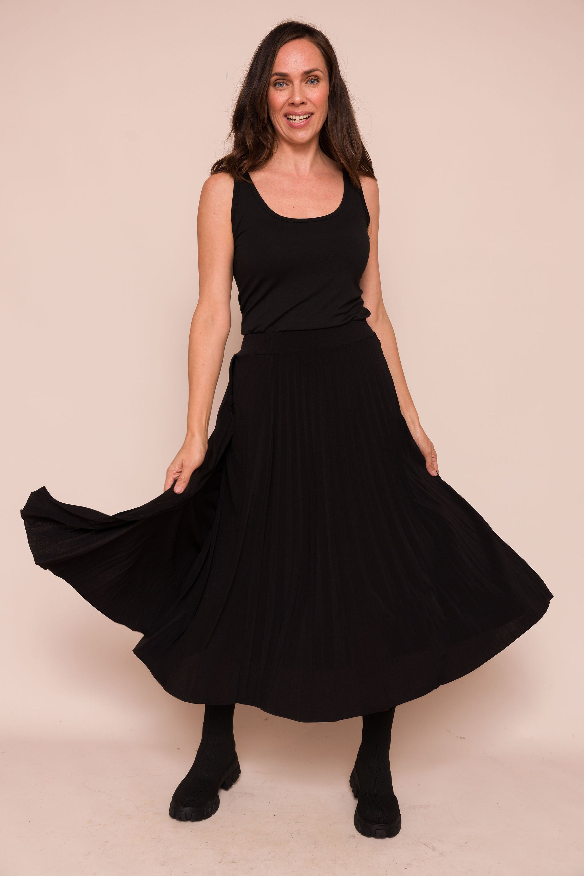 Gillian Maxi Skirt in Black