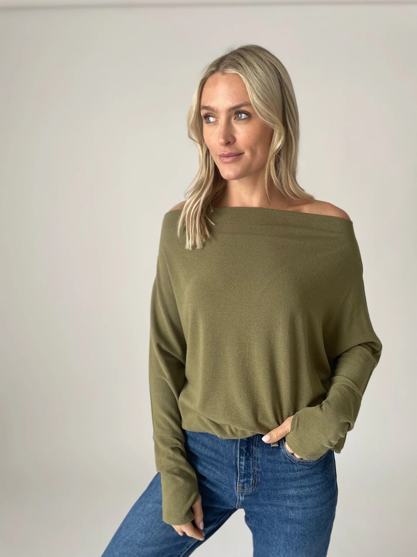 Anywhere Top in Olive