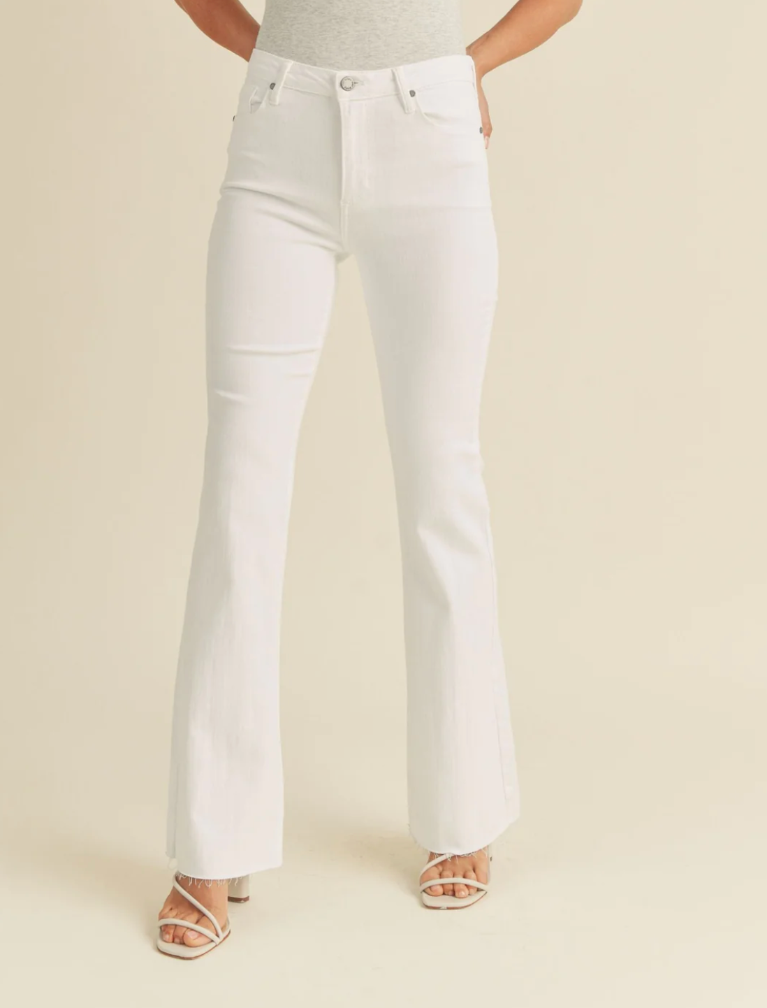 The Flare Jeans in Optic White