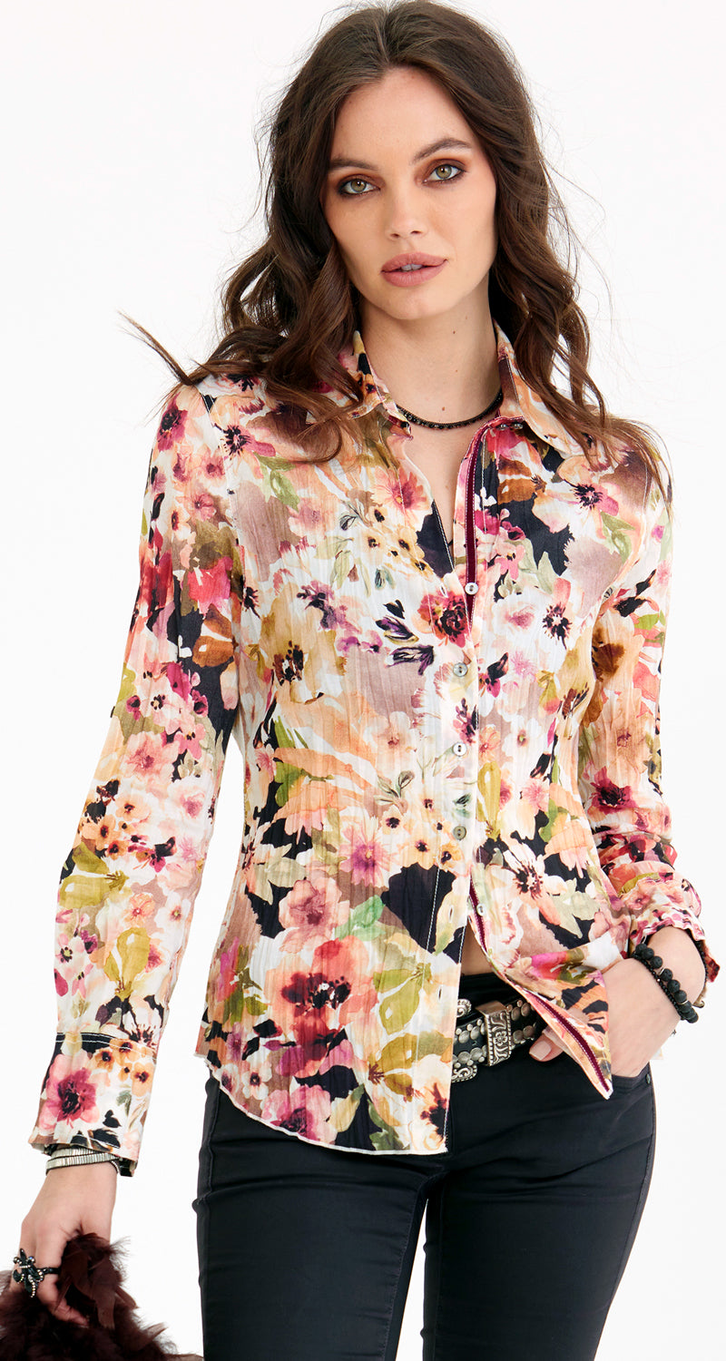 Tuscan Floral Blouse