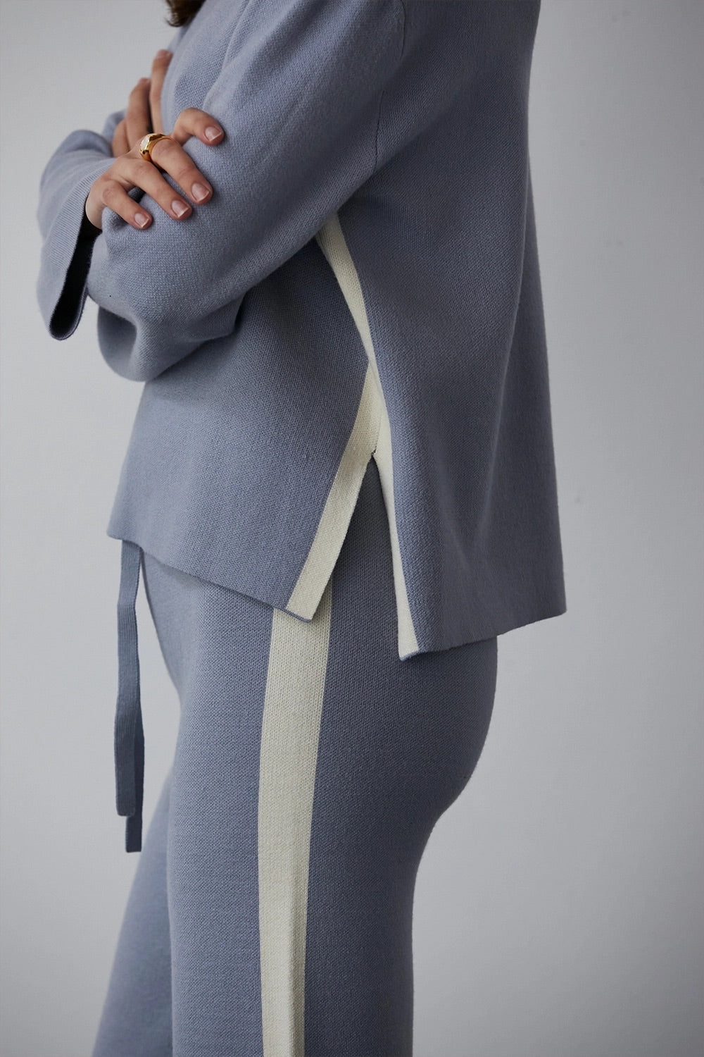 Cozy Sweater Pants in Ice Blue