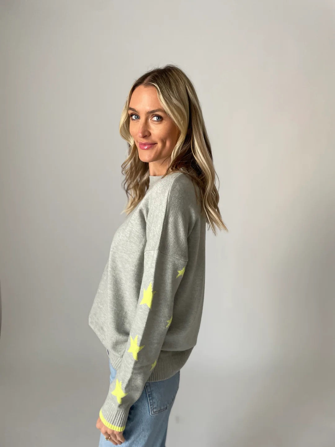 The Tatum Sweater in Lime Star