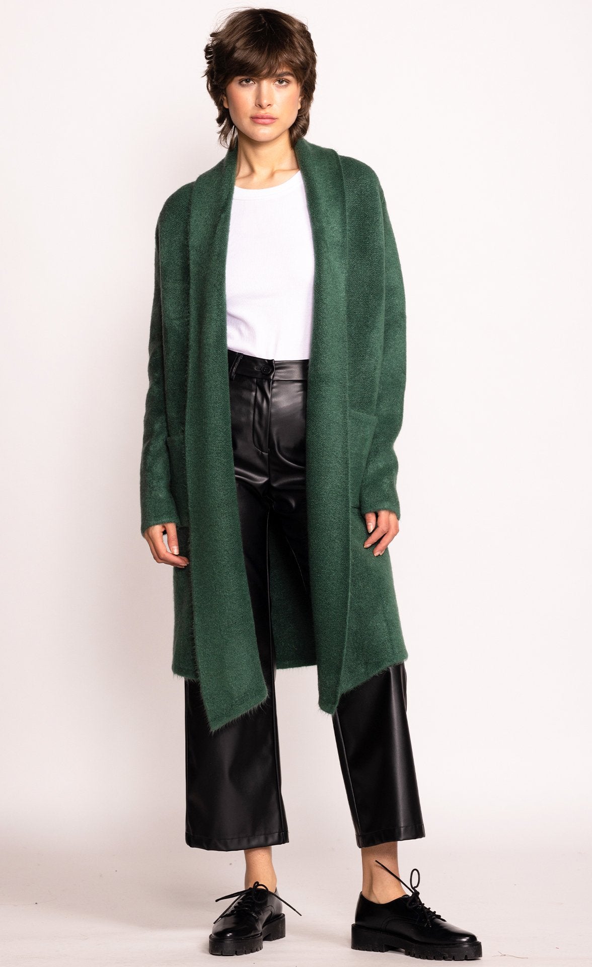 Stockport Sweater Coat in Green