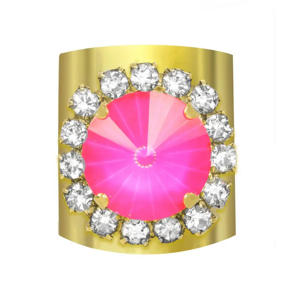 Jacci Ring in Electric Pink Crystal