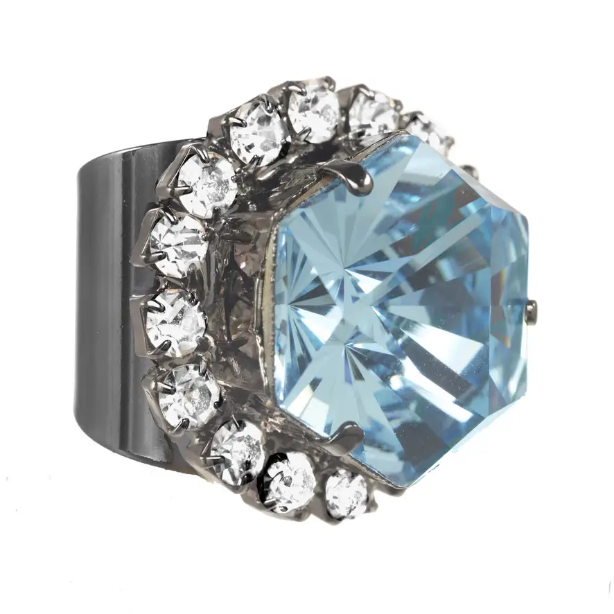 Dariana Ring in Blue Crystal