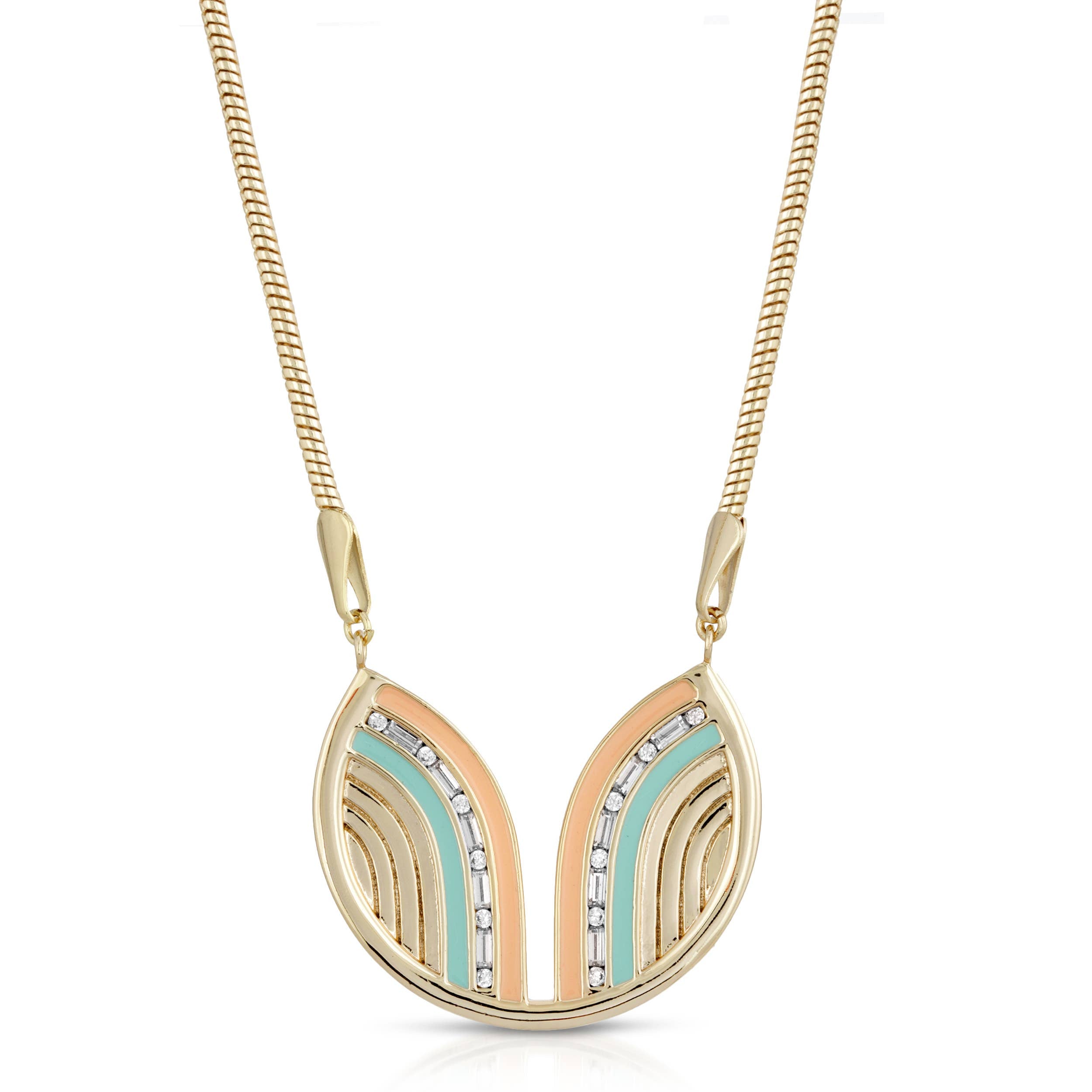 South Beach Necklace- Coral/Mint