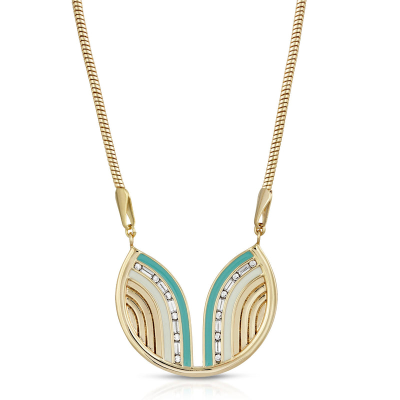 South Beach Necklace- Turquoise/White